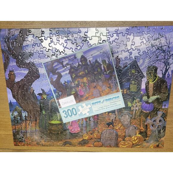 Bits And Pieces Goblins & Goodies & Ghouls Oh My Large Format 300 Pieces Puzzle - Picture 1 of 16